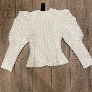 ISABEL MARANT Giamili bouclé peplum top size 36 BNWT